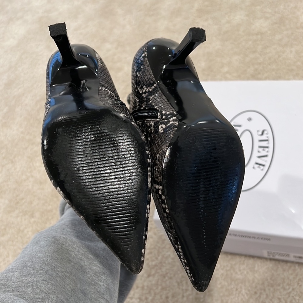 Steve Madden Sparrow Grey Snake Booties - image 4
